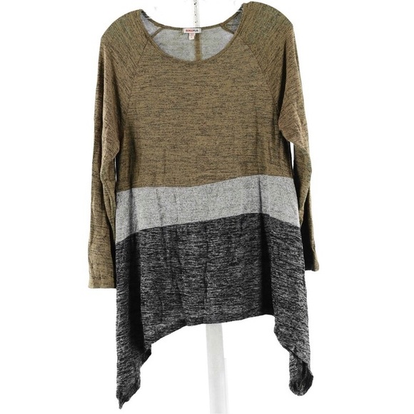 BONGO Tops - ☘️Bongo Plus Neutral Color Block Tunic NO FLAWS 1X